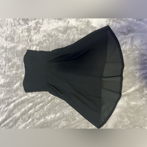 Black Flowy Strapless High & Low Mini Dress - Picture 1 of 5